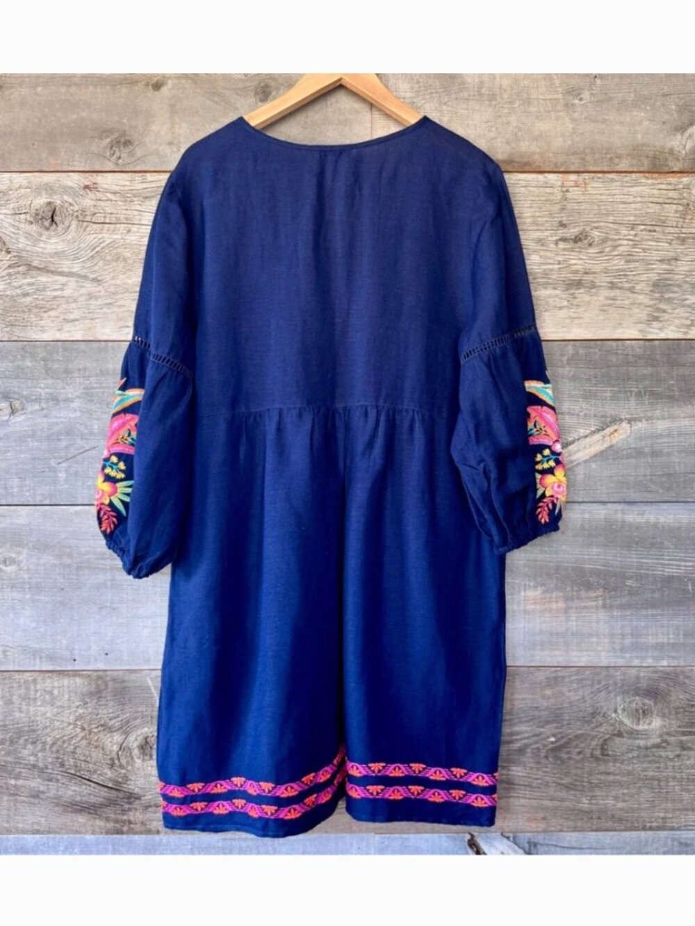Tommy Bahama St. Lucia Dress S Tropical Embroidered Linen Blend Summer Vacation - Picture 8 of 9